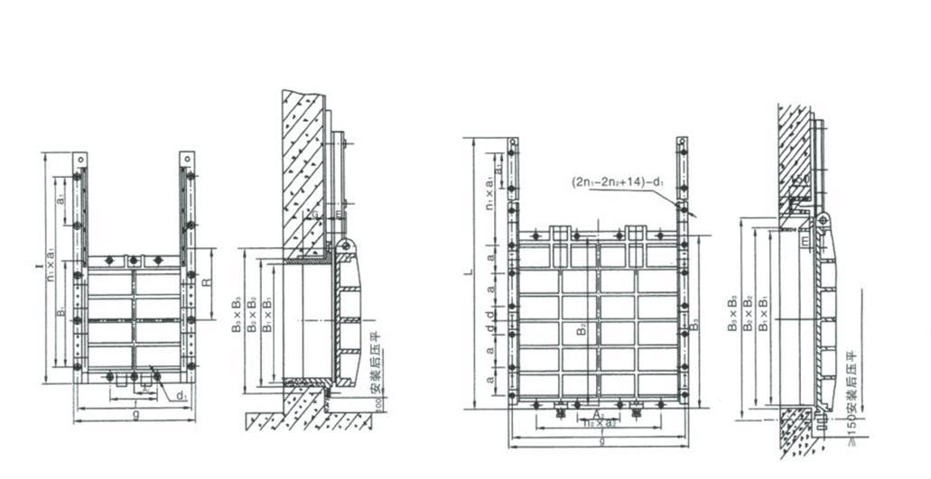 铸铁镶铜方闸门